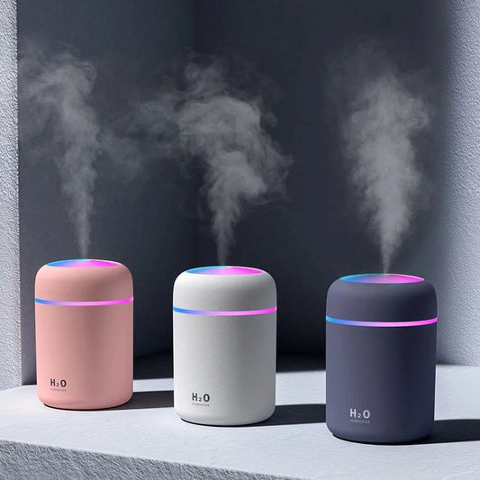 Air Humidifier 300Ml Ultrasonic Aroma Essential Oil Diffuser Mini USB Cool Mist Maker Aromatherapy with Colorful Light C